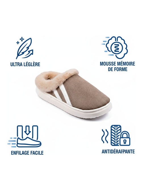 Mules mixtes hiver fourrées  ND10929 - Kiabi