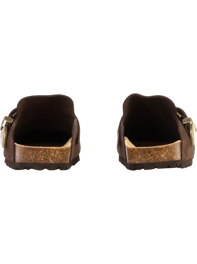 Mules Mocassin Cuir The Divine Factory Noga Boreal Cow Boy Marron - Kiabi