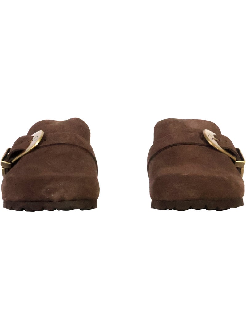 Mules Mocassin Cuir The Divine Factory Noga Boreal Cow Boy Marron - Kiabi