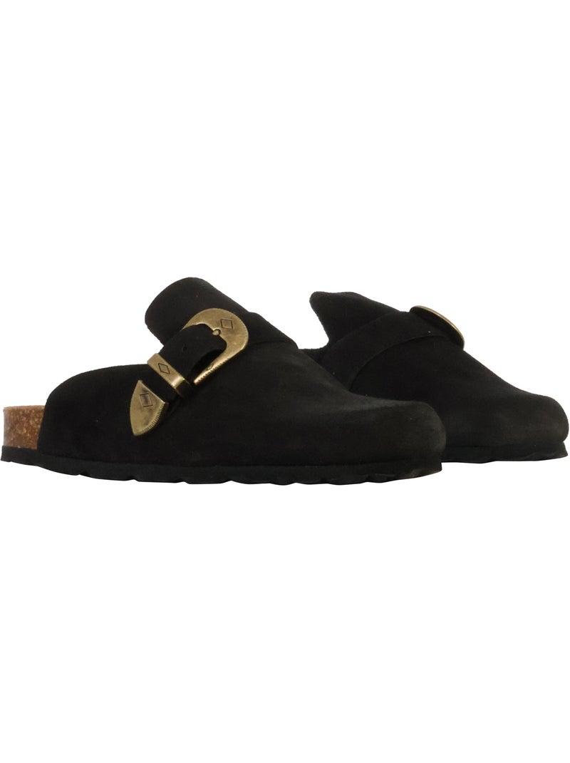 Mules Mocassin Cuir The Divine Factory Noga Boreal Cow Boy Noir - Kiabi