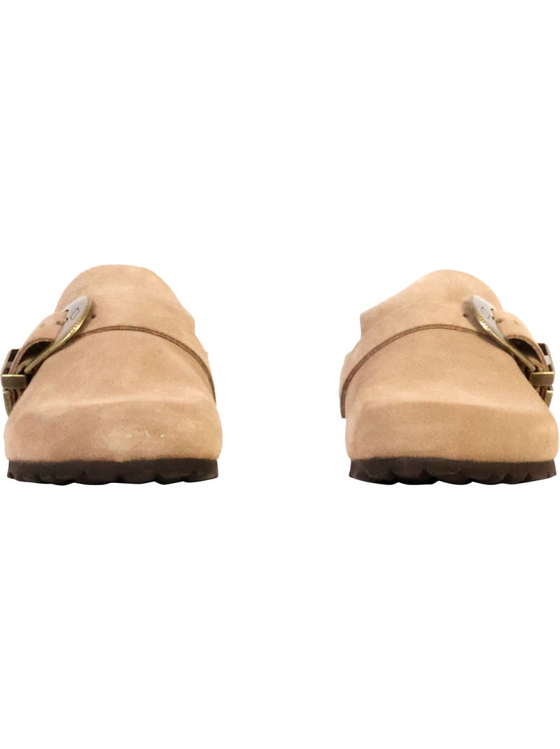 Mules Mocassin Cuir The Divine Factory Noga Boreal Cow Boy Taupe - Kiabi