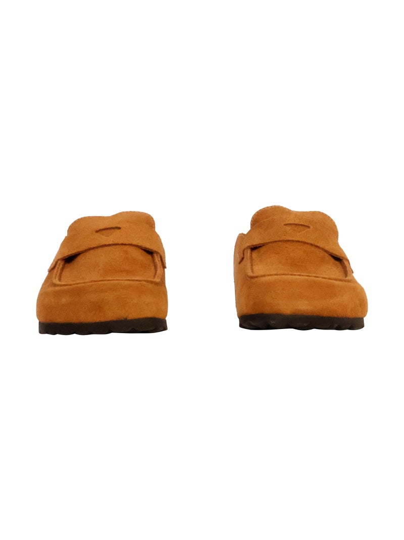Mules Mocassin Cuir The Divine Factory Noga Gassirette Camel - Kiabi