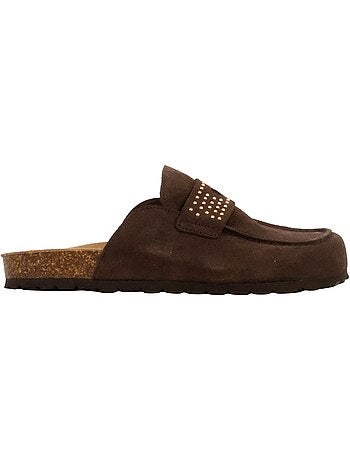Mules Mocassin Cuir The Divine Factory Noga Gassirette Clous