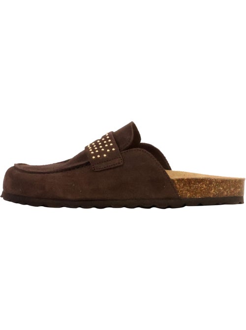 Mules Mocassin Cuir The Divine Factory Noga Gassirette Clous - Kiabi Mules Mocassin Cuir The Divine Factory Noga Gassirette Clous - Kiabi