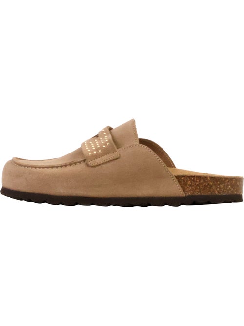 Mules Mocassin Cuir The Divine Factory Noga Gassirette Clous - Kiabi