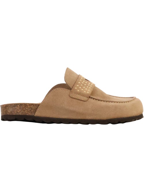 Mules Mocassin Cuir The Divine Factory Noga Gassirette Clous - Kiabi