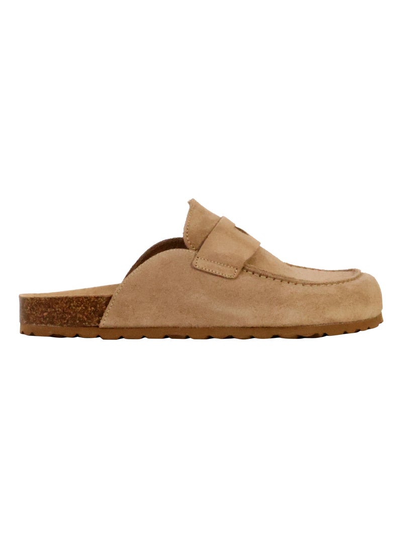 Mules Mocassin Cuir The Divine Factory Noga Gassirette Taupe - Kiabi