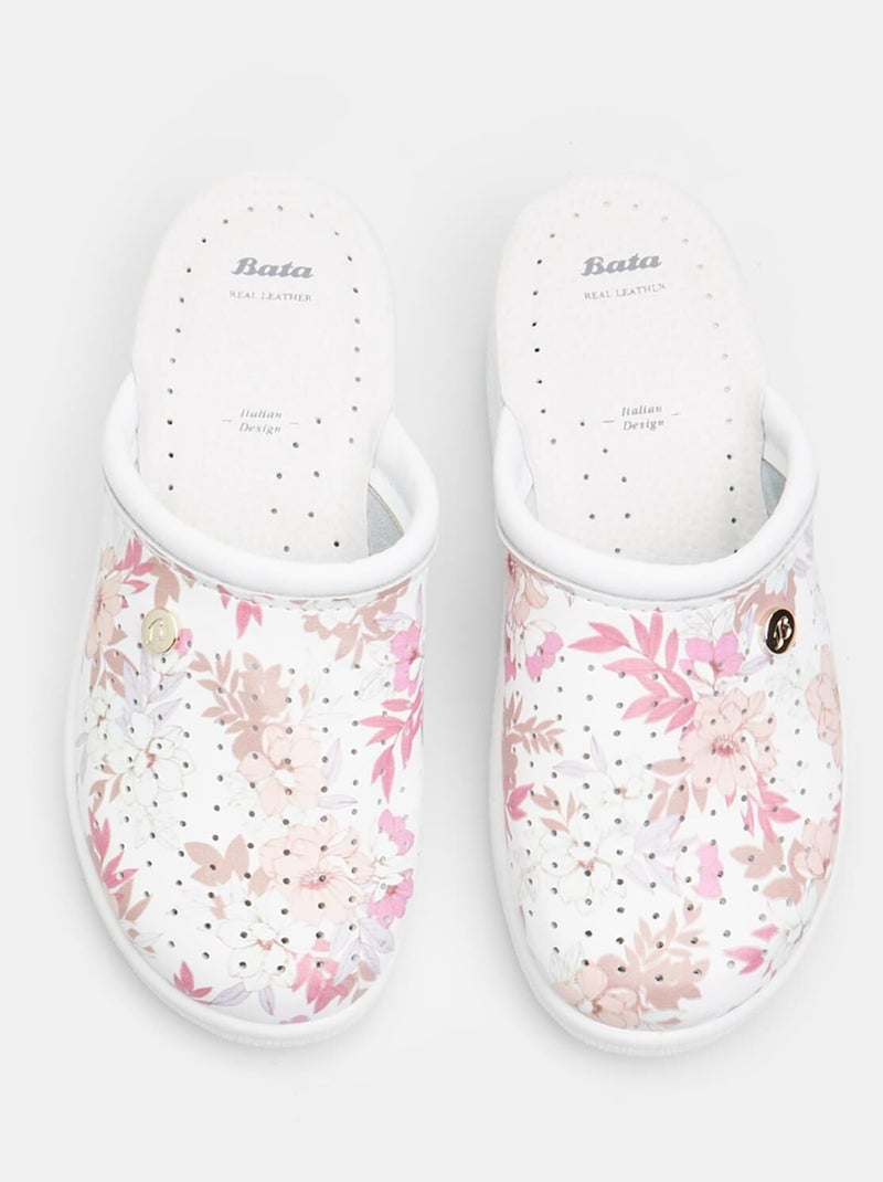 Mules motif fleurs BATA Rose - Kiabi