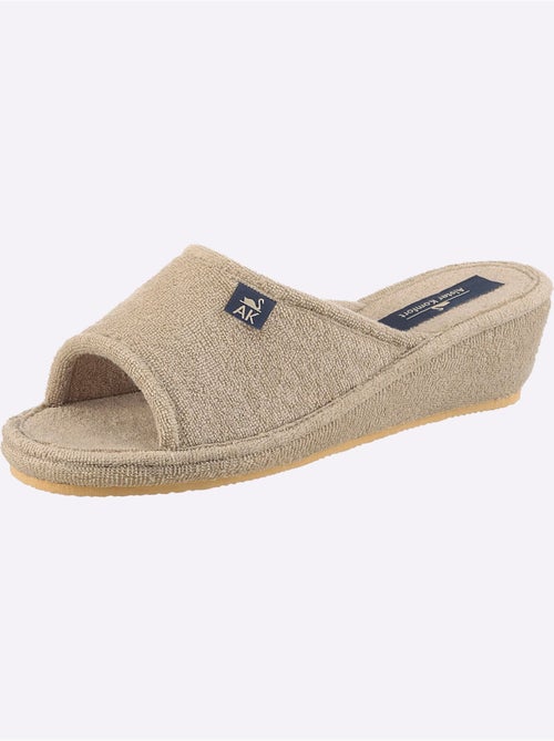 Mules ouvertes en éponge en coton et semelle en caoutchouc - taille standard - witt - Kiabi Mules ouvertes en éponge en coton et semelle en caoutchouc - taille standard - witt - Kiabi