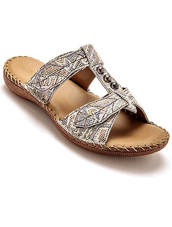Mules ouverture totale cuir - PEDICONFORT