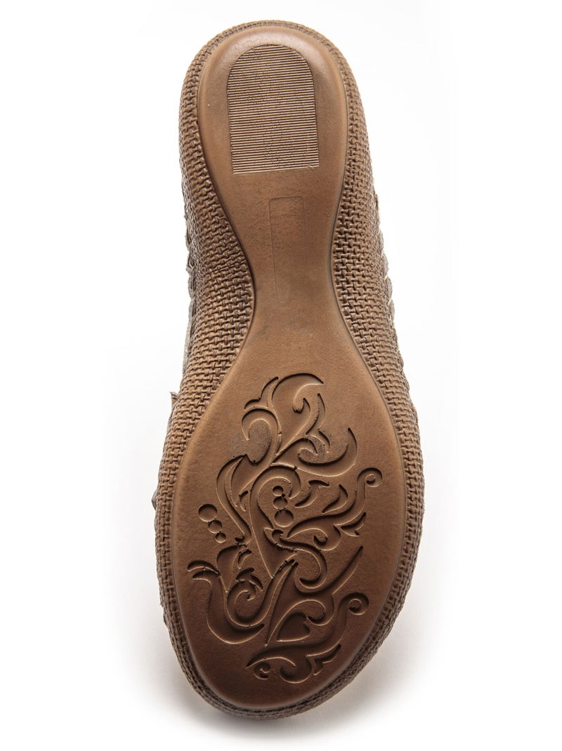 Mules ouverture totale cuir - PEDICONFORT Beige/Rose - Kiabi