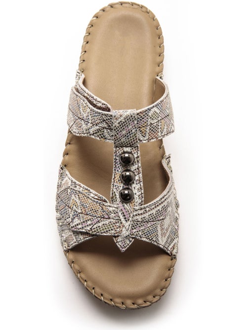 Mules ouverture totale cuir - PEDICONFORT - Kiabi