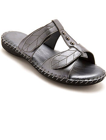Mules ouverture totale cuir - PEDICONFORT