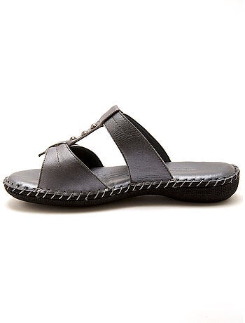 Mules ouverture totale cuir - PEDICONFORT