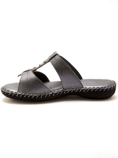 Mules ouverture totale cuir - PEDICONFORT - Kiabi