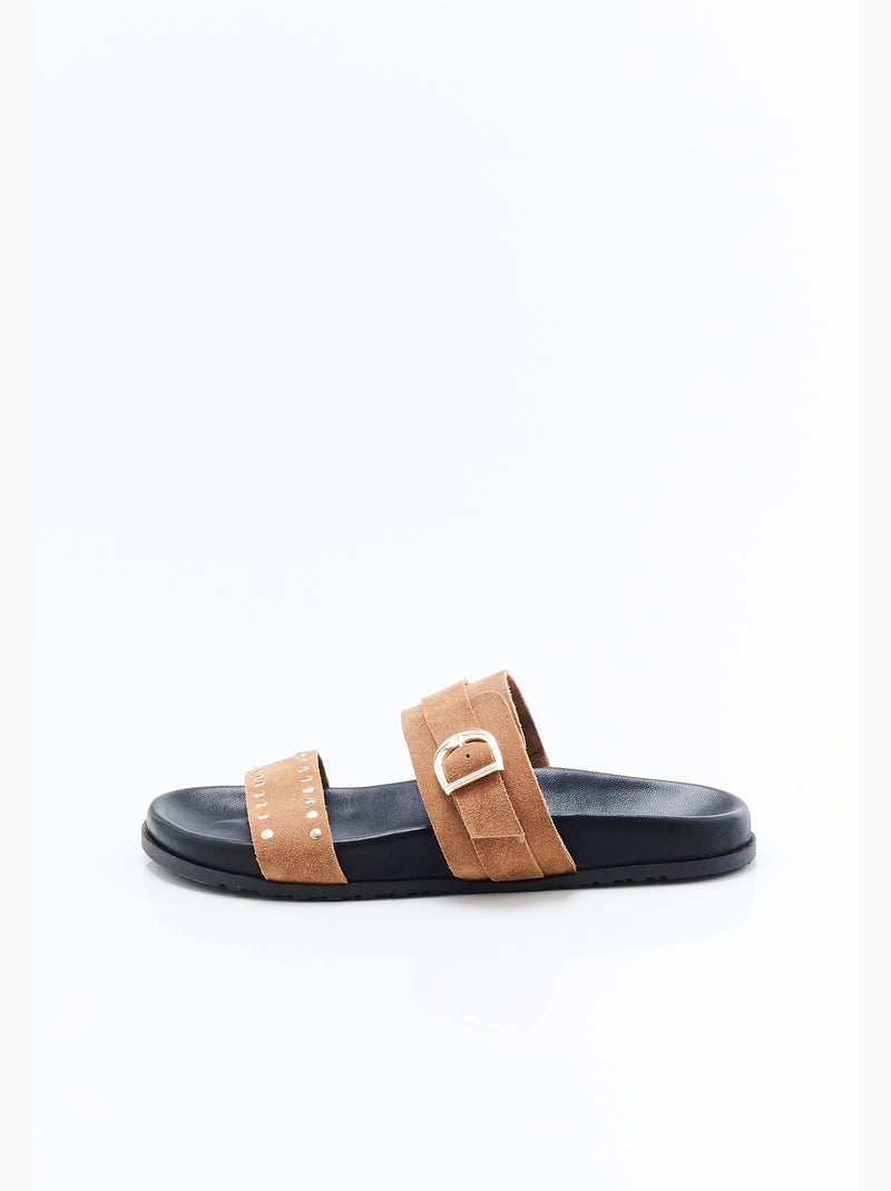 Mules Piedical cloutées - Damart Marron - Kiabi