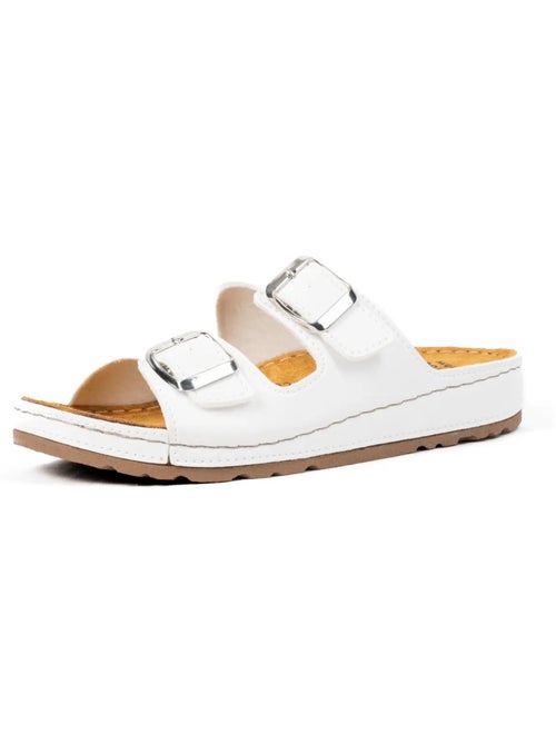 Mules pieds larges H - Modèle Hibiscus - Kiabi
