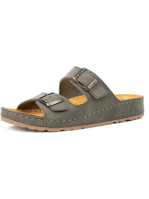 Mules pieds larges H - Modèle Hibiscus - Kiabi