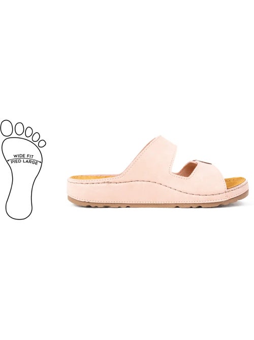 Mules pieds larges H - Modèle Hibiscus - Kiabi