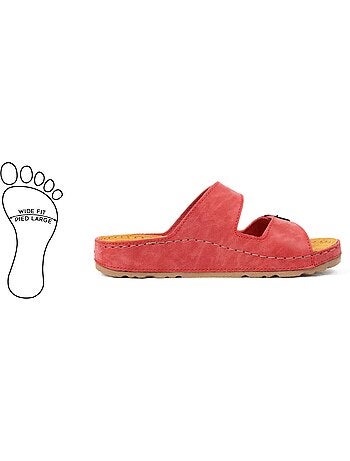 Mules pieds larges H - Modèle Hibiscus