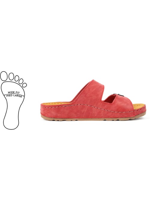 Mules pieds larges H - Modèle Hibiscus - Kiabi