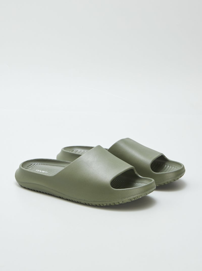 Mules piscine monobloc Kaki - Kiabi