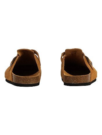Mules Plate Cuir Natural World