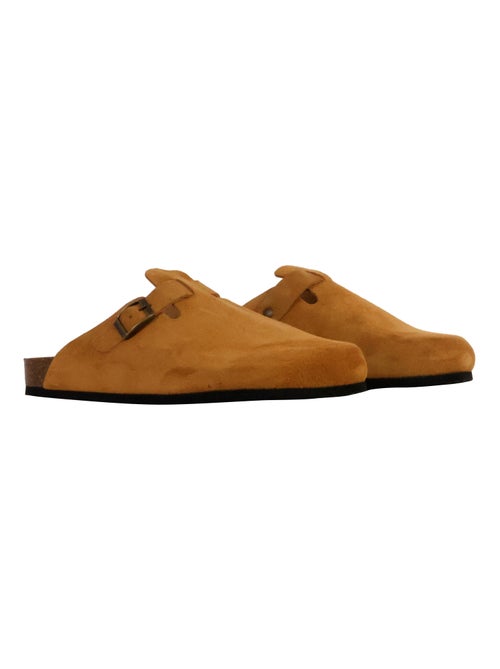 Mules Plate Cuir Natural World - Kiabi
