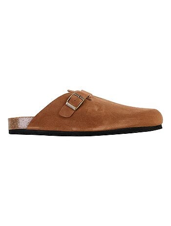 Mules Plate Cuir Natural World