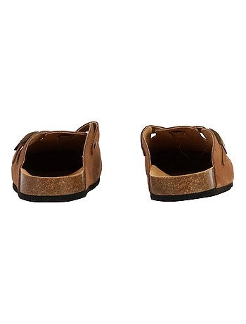 Mules Plate Cuir Natural World