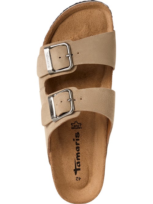 Mules Plate Cuir Tamaris - Kiabi