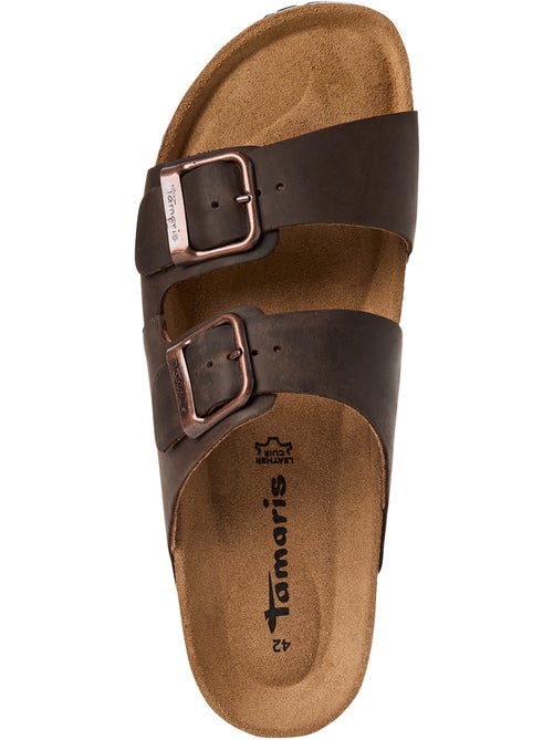 Mules Plate Cuir Tamaris - Kiabi
