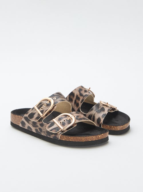 Mules plateforme double bride - Kiabi