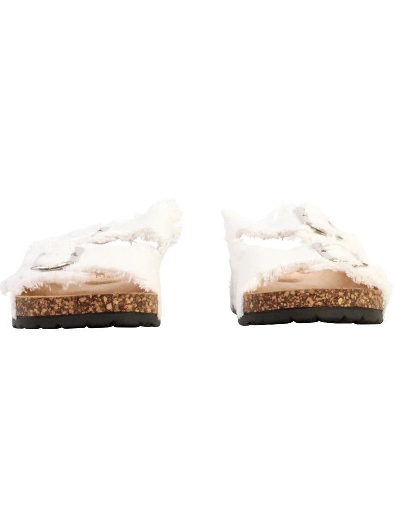 Mules Plates à Enfiler Joia Blanc - Kiabi