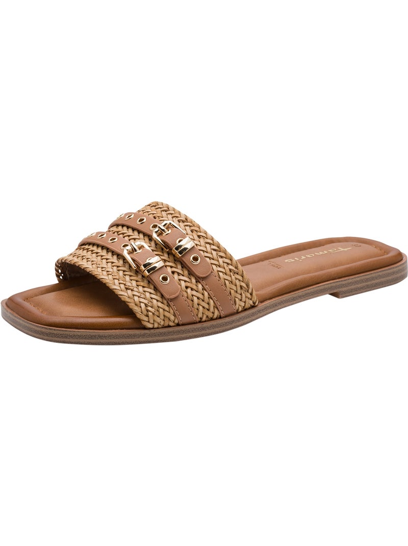Mules Plates à Enfiler Tamaris Camel - Kiabi