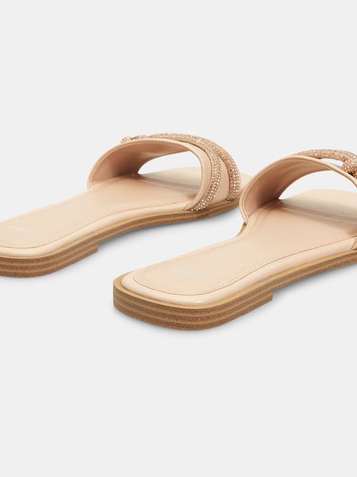 Mules plates avec bandes bijoux BATA - Kiabi
