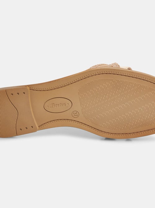 Mules plates avec bandes bijoux BATA - Kiabi