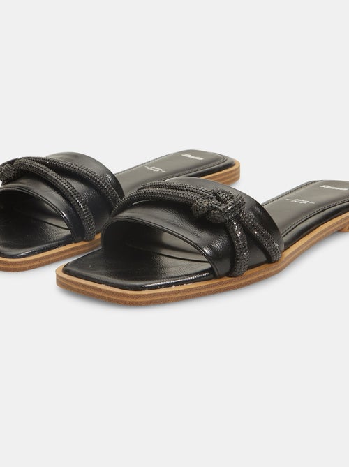Mules plates avec bandes bijoux BATA - Kiabi