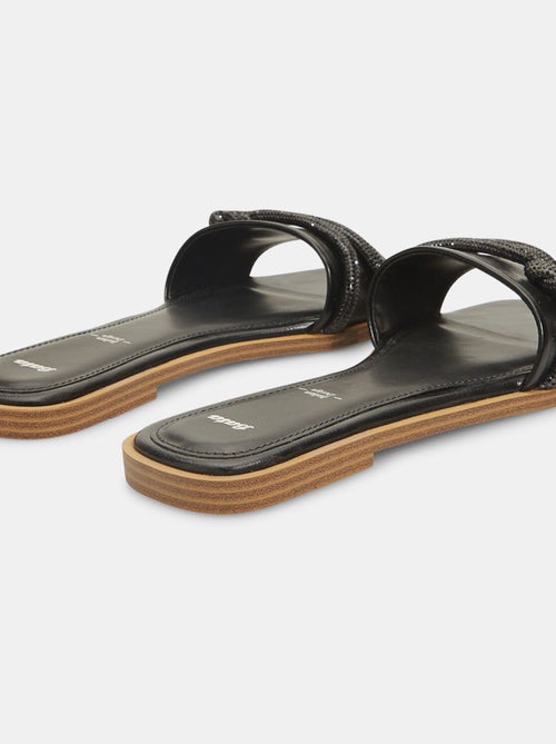 Mules plates avec bandes bijoux BATA - Kiabi