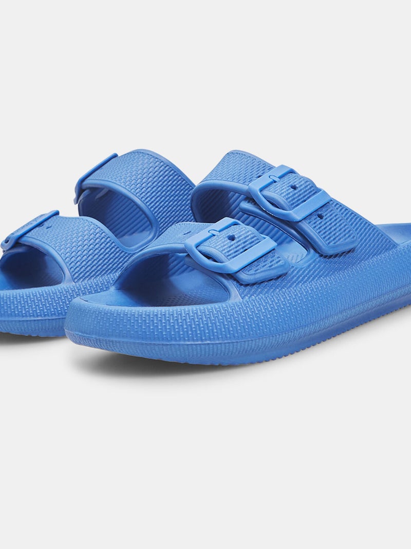 Mules plates avec brides BATA Bleu - Kiabi