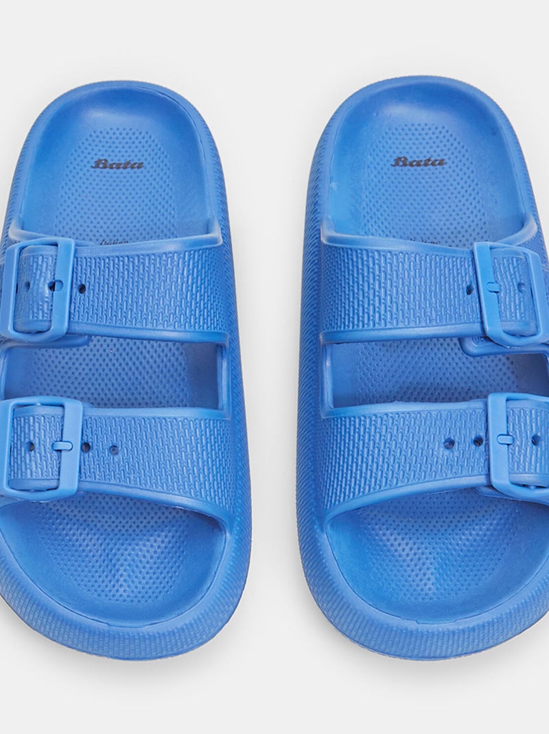 Mules plates avec brides BATA Bleu - Kiabi