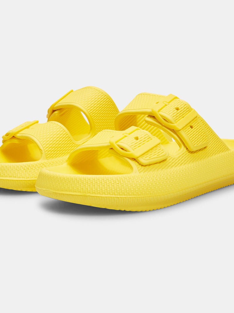 Mules plates avec brides BATA Jaune - Kiabi