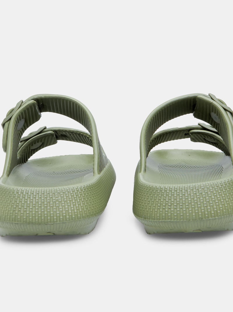 Mules plates avec brides BATA Kaki - Kiabi