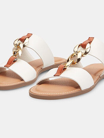 Mules plates avec chaîne BATA