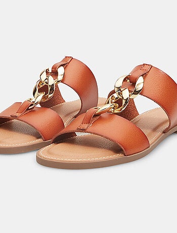 Mules plates avec chaîne BATA