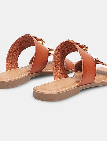 Mules plates avec chaîne BATA