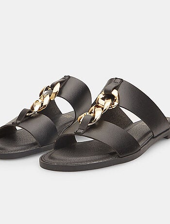 Mules plates avec chaîne BATA