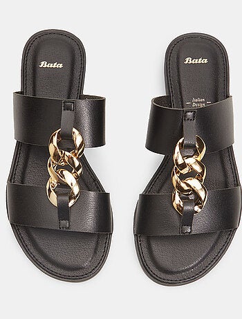 Mules plates avec chaîne BATA