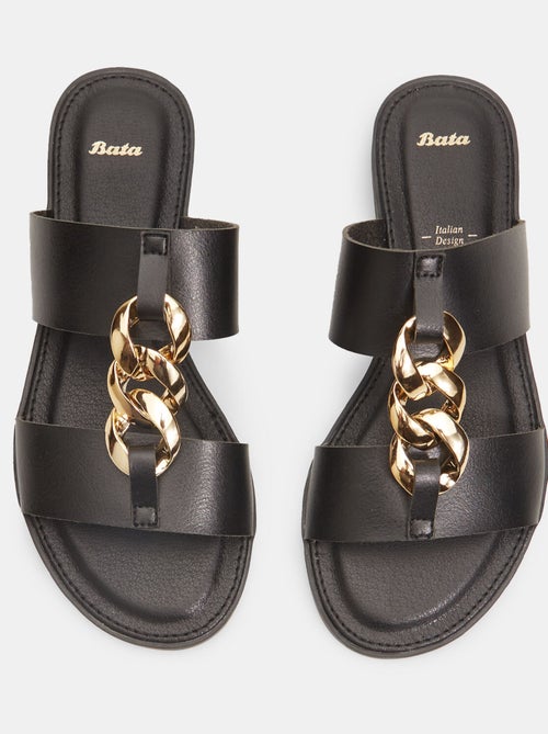 Mules plates avec chaîne BATA - Kiabi