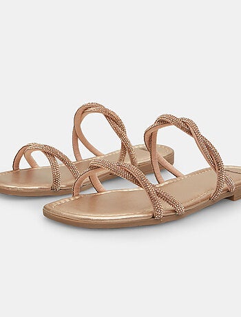 Mules plates avec colliers bijoux BATA